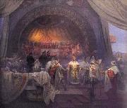 Alfons Mucha The Bohemian King Premysl Otakar II: The Union of Slavic Dynasties France oil painting artist